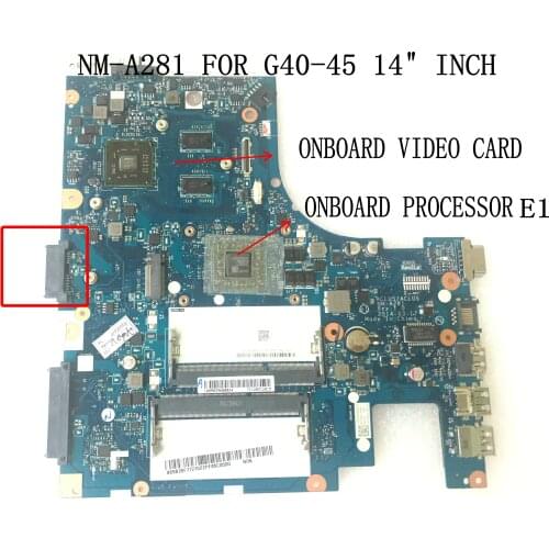 FAST SHIPPING,BRAND NEW, ACLU5 / ACLU6 NM-A281 G40-45 LAPTOP MOTHERBOARD FOR LENOVO G40-45 MAINBOARD ,ONBOARD CPU A4+GPU