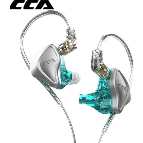 CCA NRA Electrostatic Drive Unit+1Three Magnetic Dynamic Unit In-Ear Earphone Hybrid HiFi Music Headset Detachable Cable EDX C12