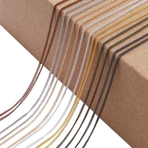 5 m/lot 1.3 1.6 2.0 2.5 mm Gold Necklace Chains For Jewelry Findings Making Materials Handmade Supplies Accessories DIY