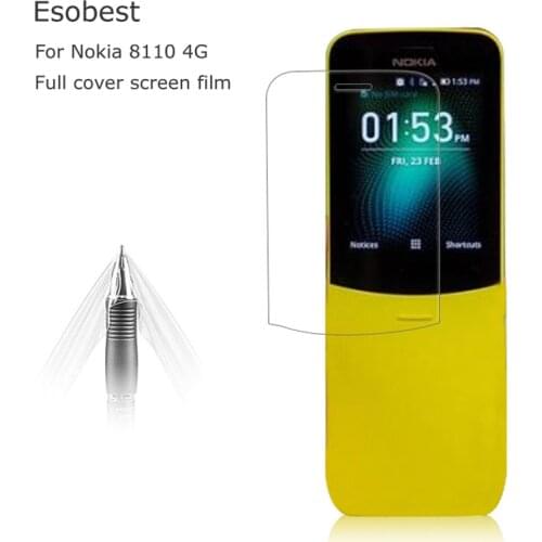 Esobest 2pcs 3D soft TPU Full Coverage clear screen Film for Nokia 8110 4G Screen Protector LCD screen guard ( not glass )