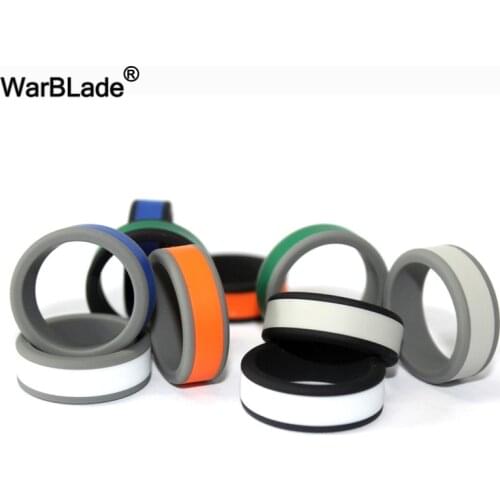 New Fashion 8mm Size 6-13 Hypoallergenic Crossfit Flexible Silicone Ring Can DIY Change Color Rubber Finger Ring For Men Women