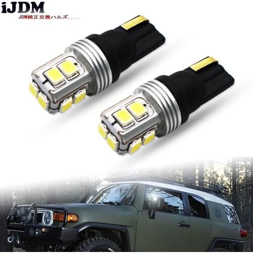 IJDM T10 w5w led CANBUS OBC Error Free 3030 led 168 194 LED Side Mirror Replacement Bulbs For 2007-2014 Toyota FJ Cruiser 12v