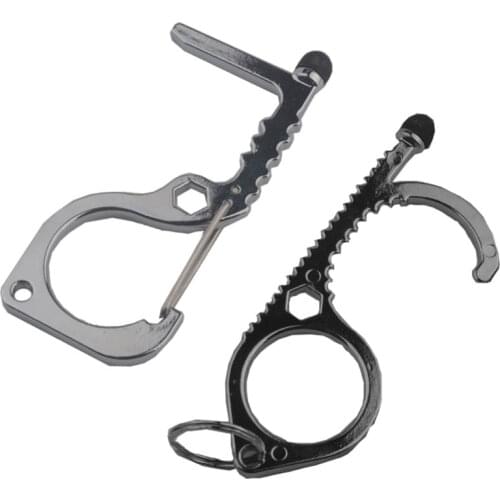 Door Opener Tool Mini Reusable Handle Keychain Press Elevator Button