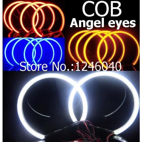 Super high Brightness 4*131mm COB Angel eyes halo ring kit for BMW E36 E38 E39 E46 Coupe 2door Sedan 4Door 1992-2005 top quality