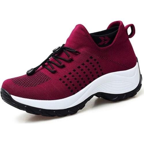 Large Size Summer Platform Lady Ladies Sport Shoes Sneakers Women Sports Shoes Running Sneakers Red Tennis 2020 Sneakrs GMB-1656