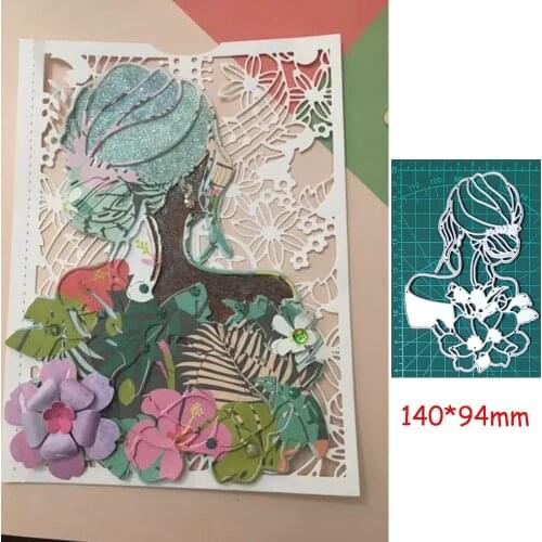 Flower Lady Beautiful Girl Metal Cutting Dies For Stamps Scrapbooking Stencils DIY Paper Album Cards Decor Embossing 2020 New