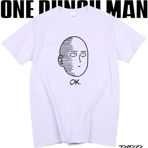 One Punch Man Anime Printed Men T Shirt Funny Graphic Casual Short-sleev Loose Men Tops Cool O-neck T-shirt Men Tee Camisetas