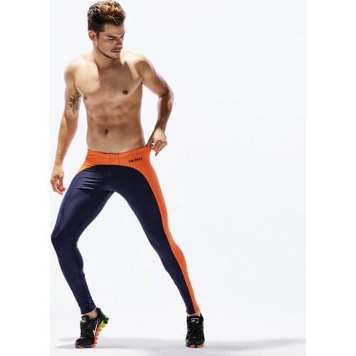 TAUWELL Mens Stretch Workout Fitness Pants Wear Resistance Tights Men Long Trousers Compress Fitness Nylon Long Johns