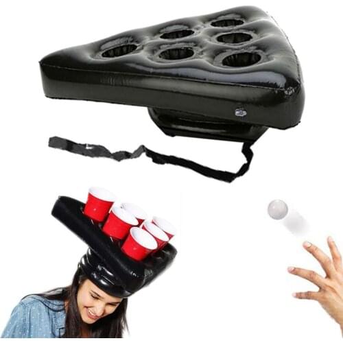 Inflatable Beer Pong Hat Kids Toy Floating Pong Game For Swimming Pool Party Supplies Beach Inflatable Toys Giant Beer Pong