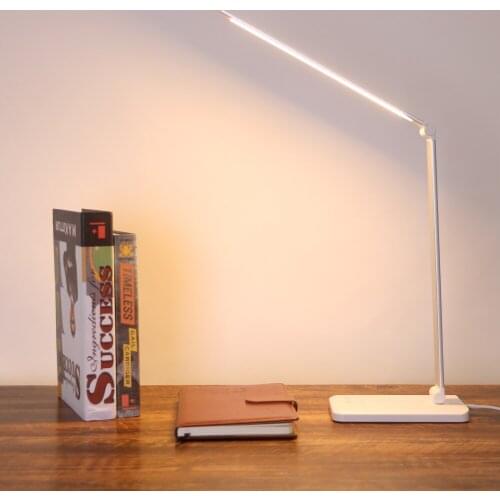 Stepless Dimmable Desk Reading Light Foldable Rotatable Touch Switch LED Table Lamp USB Powered/USB Charging Timing Night Lamp