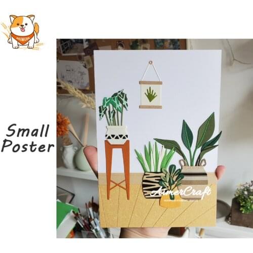 Small Poster Metal Cutting Dies Mold Knife Scrapbooking Stencil DIY Embossing Craft Die Cuts Card Making New Dies For 2020