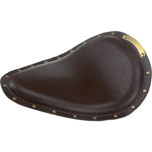 New Motorcycle Brown Leather Vintage Front Solo Seat Cover for Harley Sportster 883 XL Bobber Chopper Custom cafe racer