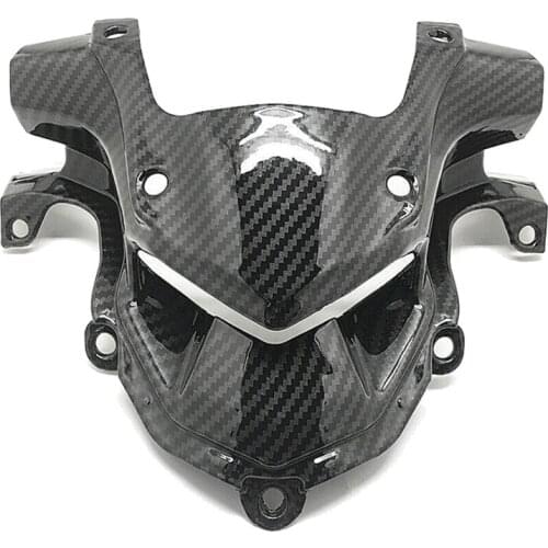 Motorcycle Carbon Fiber Front Fairing Aerodynamic Headlight Upper Top Cover Beak Nose for Kawasaki Z900 2017-2019