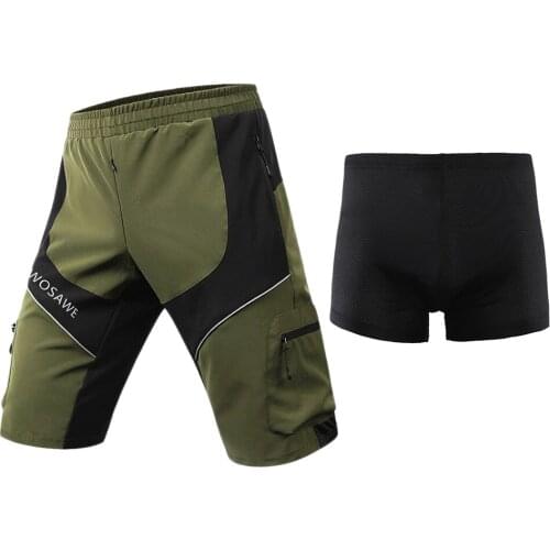 Anti-Shock 3D Silicone Gel Padded Undershorts / Underwear Seat Pad + Cycling Shorts / MTB Bicycle Road for Cyclists Men Women