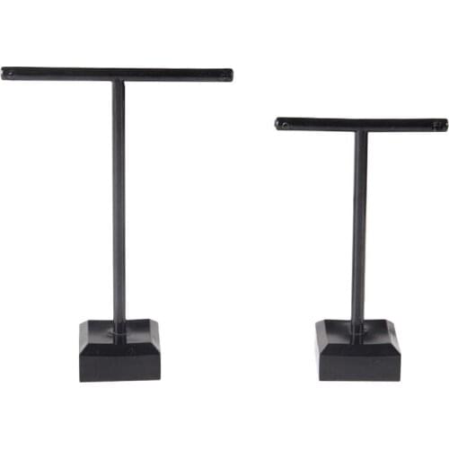 2 Pcs T Shape Earrings Display Stand Acrylic Earrings Storage Holders Shelf Jewelry Display Rack Necklaces Display Holder