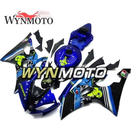 Full Blue Yellow Cowling Kit For Yamaha R6 2008-2016 09 10 11 12 13 14 15 16 Year Injection ABS Plastics Frames Motorbike