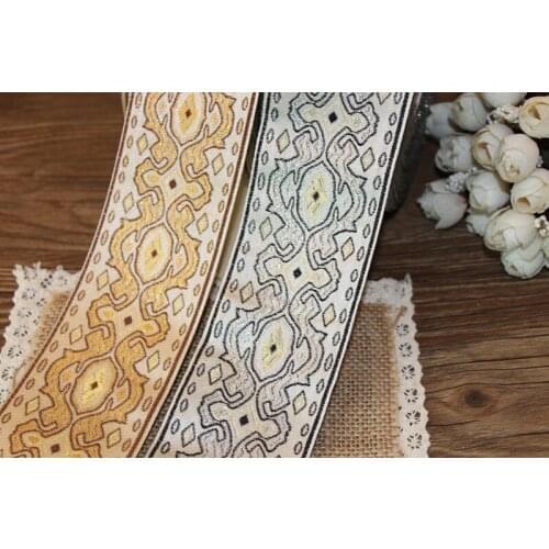 5yards/lot wide 6cm Woven Jacquard Ribbon classical design curtain and clothing accessory LS-9629