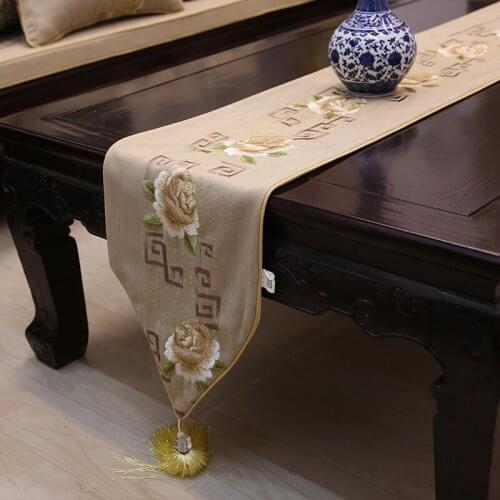 High Quality Cotton and Linen Classical Table Runners Quality Tablecloth Wedding Table Runners Wedding Decoration Home Deco