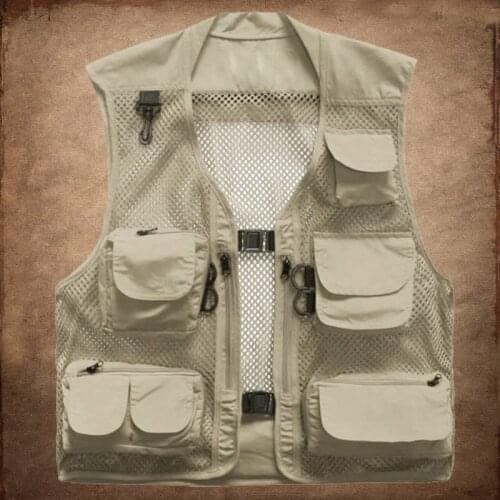 Fashion Vest Men Tactical Vest Special Forces SWAT Military Director Fisherman Mesh Black Vests Quick Drying Clothes gilet homme