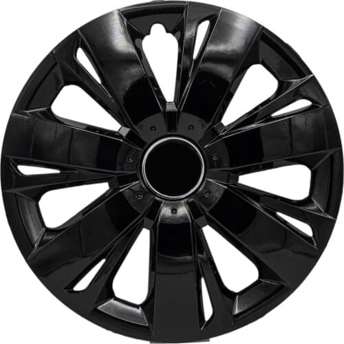 16 Inc Unbreakable Flexible 4 Pcs Wheel Cover Piano Black for Opel Citroen Peugeot Fiat Renault Ford Honda Hyundai Chevrolet toyota