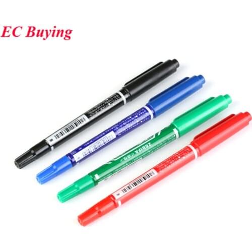2pcs CCL Anti-etching PCB Circuit Board Ink Marker Double Pen Red Black Blue Green Color For DIY PCB Printed Circuit Diagram