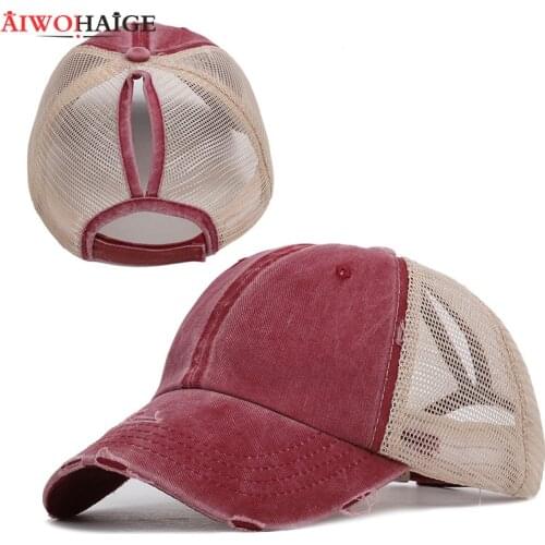 Messy bun cap rodeo cap Baseball Cap Snapback Casual Classic Style Baseball Caps Adjustable Men Women Retro baseball cap