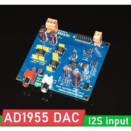 2021 Version AD1955 DAC decoder I2S input 24bit 192K I2S LJ RJ for Audio digital-to-analog conversion DAC decoding