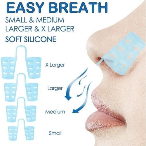 4pcs/set Anti Snore Apnea Nose Clip Anti-Snoring Breathe Aid Stop Snore Device Sleeping Aid Equipment Stop Snoring Size S-XL