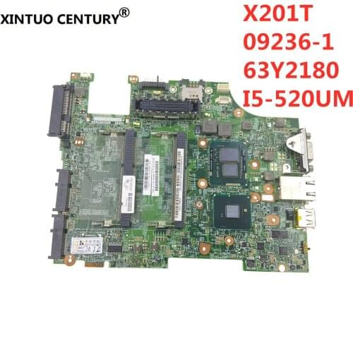 For Lenovo Thinkpad X201T I5-520UM Mainboard Laptop motherboard 63Y2180 09236-1 DDR3