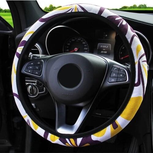 38cm Butterfly Pattern Car Steering Wheel Cover Elastic Band Volante Esportivo Anti Slip Auto Decorate Car Accessories For Girls