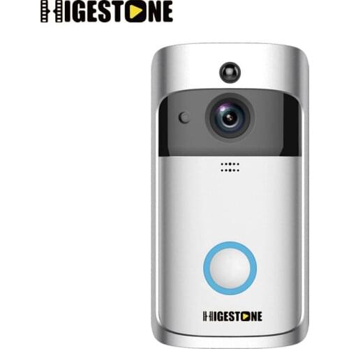 Higestone Smart Wireless Video Doorbell Intercom System 720P Wide Angle Wifi Camera Two Way Audio IP65 Waterproof Battery APP