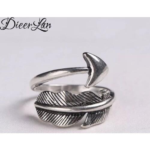 Vintage Silver Color Arrow Rings For Women Jewelry Beautiful Finger Open Rings For Party Birthday Gift