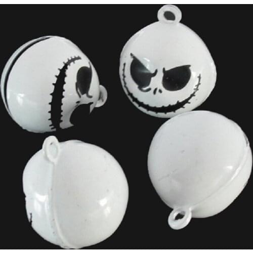 Cartoon Skull Bell Charms Necklace Pendant Halloween Party Festival Hanging Jewelry Decoration