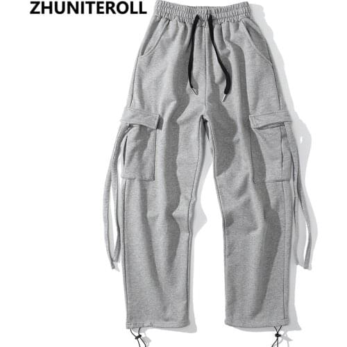 Men Joggers Cotton Cargo Pants Multi Pockets Harem Pants Tactics Men Hip Hop Sweatpants Techwear Pants Streetwear High Quality