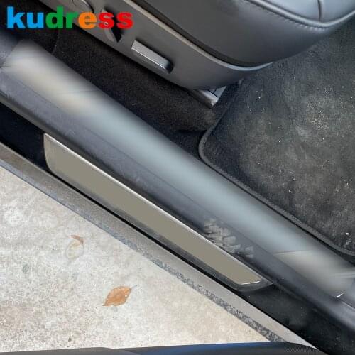 For Tesla Model Y 2020 2021 2022 Stainless Steel Exterior Door Sill Scuff Plate Guard Threshold Pedal Car Styling Accessories 4p