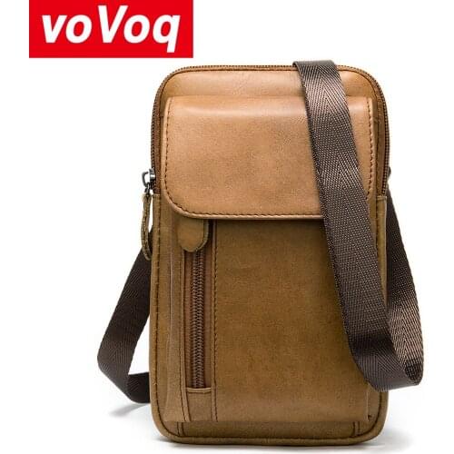 2020 New Arrival Vintage Genuine Leather Bags for Men Shoulder Bag Mens Bag Messenger Bag Male Solid Crossbody Handbags Pocket