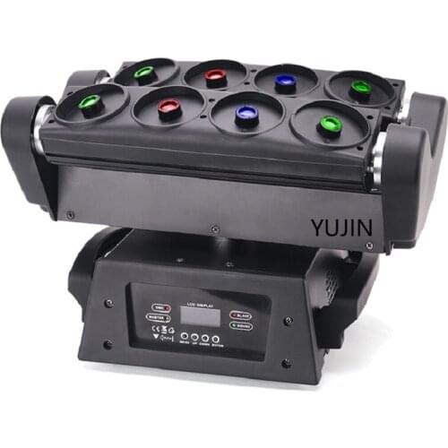 4pcs/lot DJ Equipment laser moving head 8 head laser spider led stage light with rotation