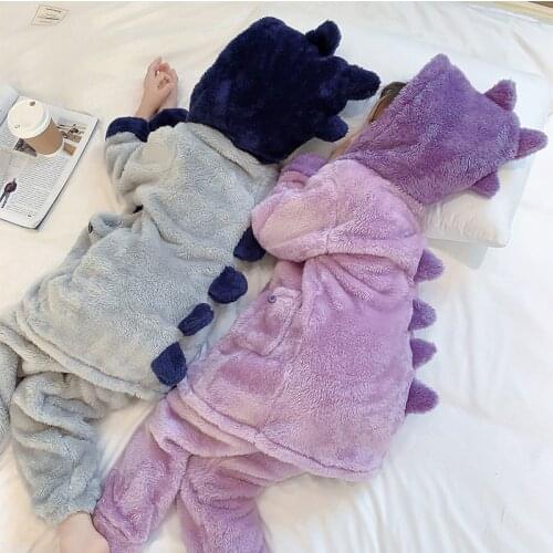 Winter Flannel Pajama Sets for Boys Fleece Thicken Kids Pijamas Hoodie Cartoon Warm Sleepwear Girls Homewear 12 13 Year Outfits