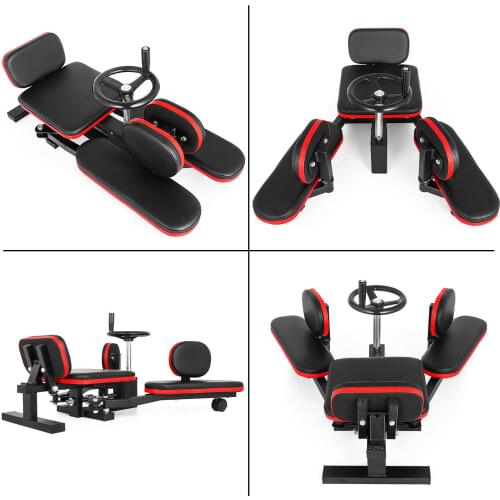 Fitness Leg Thigh Stretcher Machine Gym Home Strength Flexibility Casters MMA