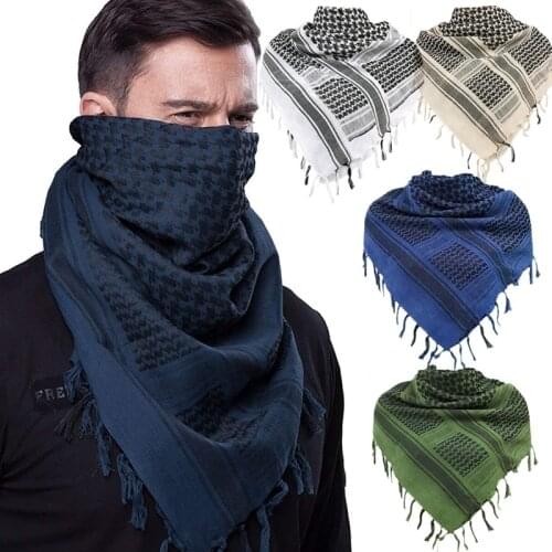Outdoor Hiking Military Shemagh Scarf Tactical Desert Arab Keffiyeh scarf arabic 100% Cotton