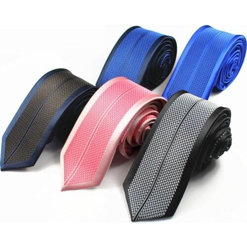 Ricnais 6cm Slim Tie Red Bule Dot Plaid Jacquared Necktie For Mens Business Wedding Skinny Gravata Accessories Gifts Neck Ties