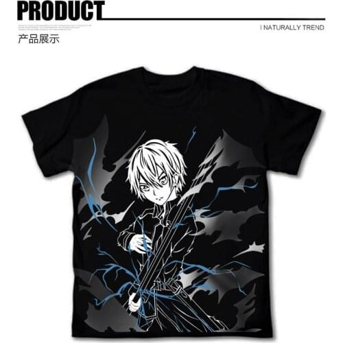 Top Anime Sword Art Online Cosplay short-sleeved round neck men and women summer Full-color T-shirt