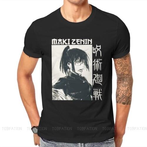 Jujutsu Kaisen Anime Maki Zenin T Shirt Vintage Punk High Quality Tshirt Big Size O-Neck Men Clothes