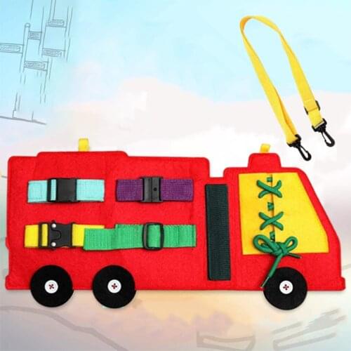 Felt Faric Busy Board Montessori Basic Skills Sensory Board Travel Toys