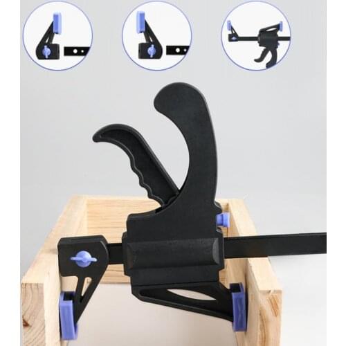 High Elasticity Woodworking Clamp F Shape Fast Tightener Trigger Type Right Angle Fixed Adjustable Work Bar Clip Carpentry Tool