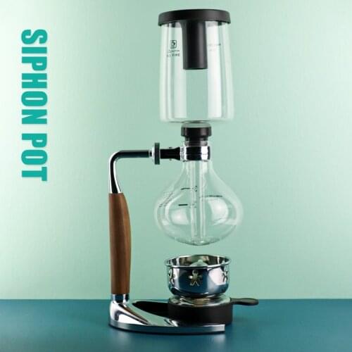 High Quality 3/5 Cups Syphon Pots Coffee Kettle pot Set Filter Syphon Coffee Maker Tea Siphon Heat-Resistant Household Pot