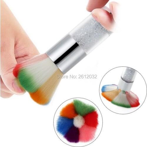100Pcs Nail Dust Brushes Acrylic UV Nail Gel Powder Nail Art Dust Remover Brush Cleaner Rhinestones Makeup Foundation Tool