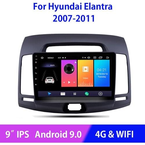 Android 10.0 Car Radio Multimedia Video Player For Hyundai Elantra 2007 2008 2009 2010 2011 Head Unit 2GB+32GB SWC USB WIFI OBD