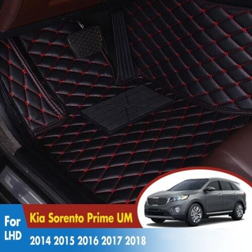 For Kia Sorento Prime UM 2018 2017 2016 2015 2014 (7 seats) Car Floor Mats Rugs Auto Interior Parts Custom Carpets Foot Pads