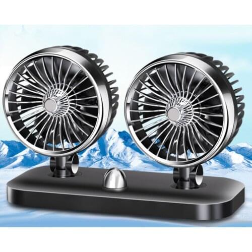 Car Dual Fan Car Interior Accessories Car Cooling Accessories Swing Fan 12v/24v